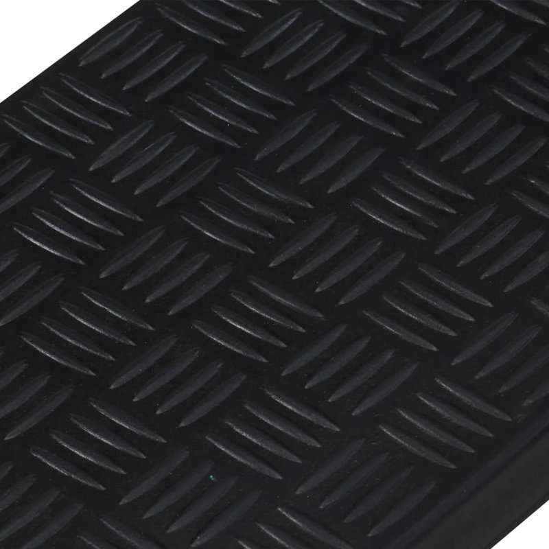 Tapis d'escalier en caoutchouc noir 9,8 po x 29,5 po vidaXL