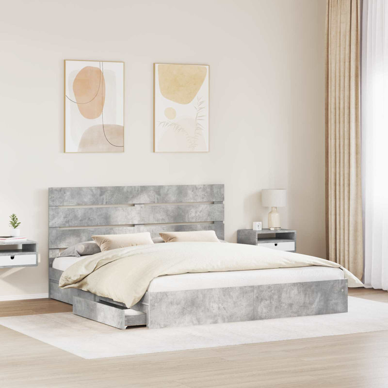 Bed, Concrete Grey, Super King (6')