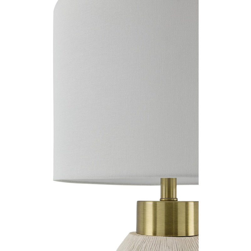 Kelemen Table Lamp, White Wash/Gold