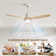 Kemp 52" 3-Solid Wood Blade Propeller Modern Ceiling Fan With LED Lights, Remote