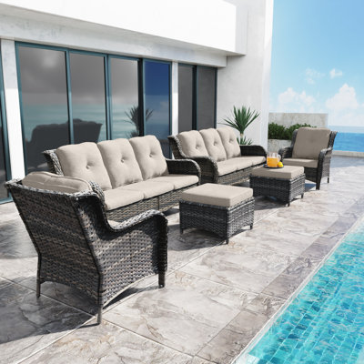 Anahit 6-Piece Outdoor Sofa Seating Group with Cushions