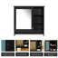 Armoire à miroir murale 30 po 2 en 1 avec tablettes réglables, convenant au meuble-lavabo, au salon, à la chambre à coucher et à l'organisation, noir-1285604875