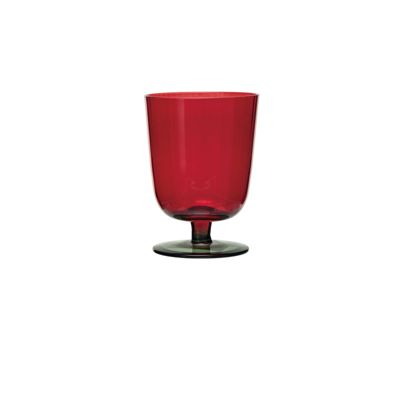 Verre à pied cannelé