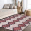 Tapis rouge / ivoire Zed Modern Trellis Kilim-1420613519