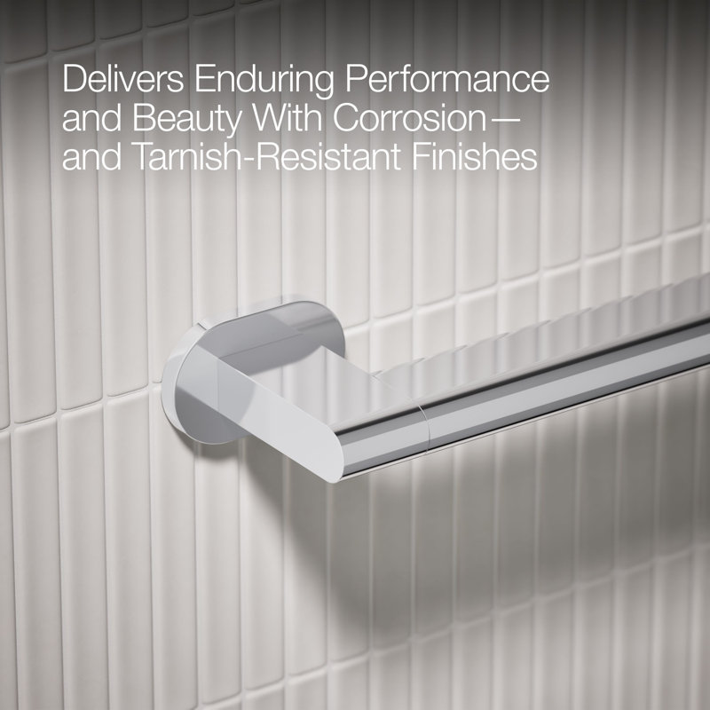 Belay Grab Bar, Polished Chrome, 1.75" H x 42" L