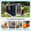 8x12 FT Outdoor Metal Storage Shed With Lockable Door And Ventilation
