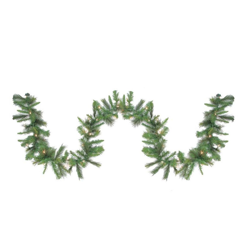 Guirlande de Noël artificielle pin vert 9 pi x 12 po - lumières claires
