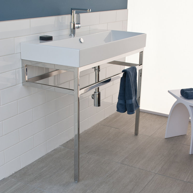 Aquasei 39.62'' L Bathroom Sink, Single Hole Faucet