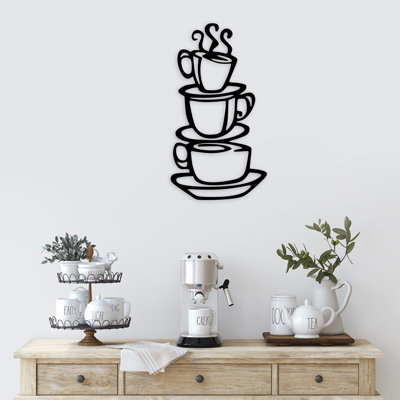 Élégant accessoire mural décoratif en métal, finition noire, 15,7 po x 29,5 po | Fabrication 100% métal, épaisseur: 0,06 po | Fixation murale facile avec pièce arrière | Parfait pour la décoration intérieure, l'esthétique moderne et l'art mural unique