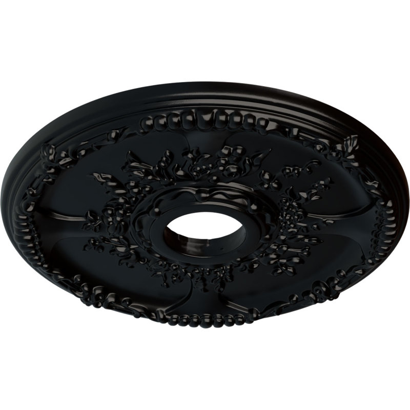 Endurathane Richmond Ceiling Medallion, 18"OD x 1 3/8"P (Fits Canopies up to 2 5/8"), Hand-Painted Stone Hearth Crackle Finish