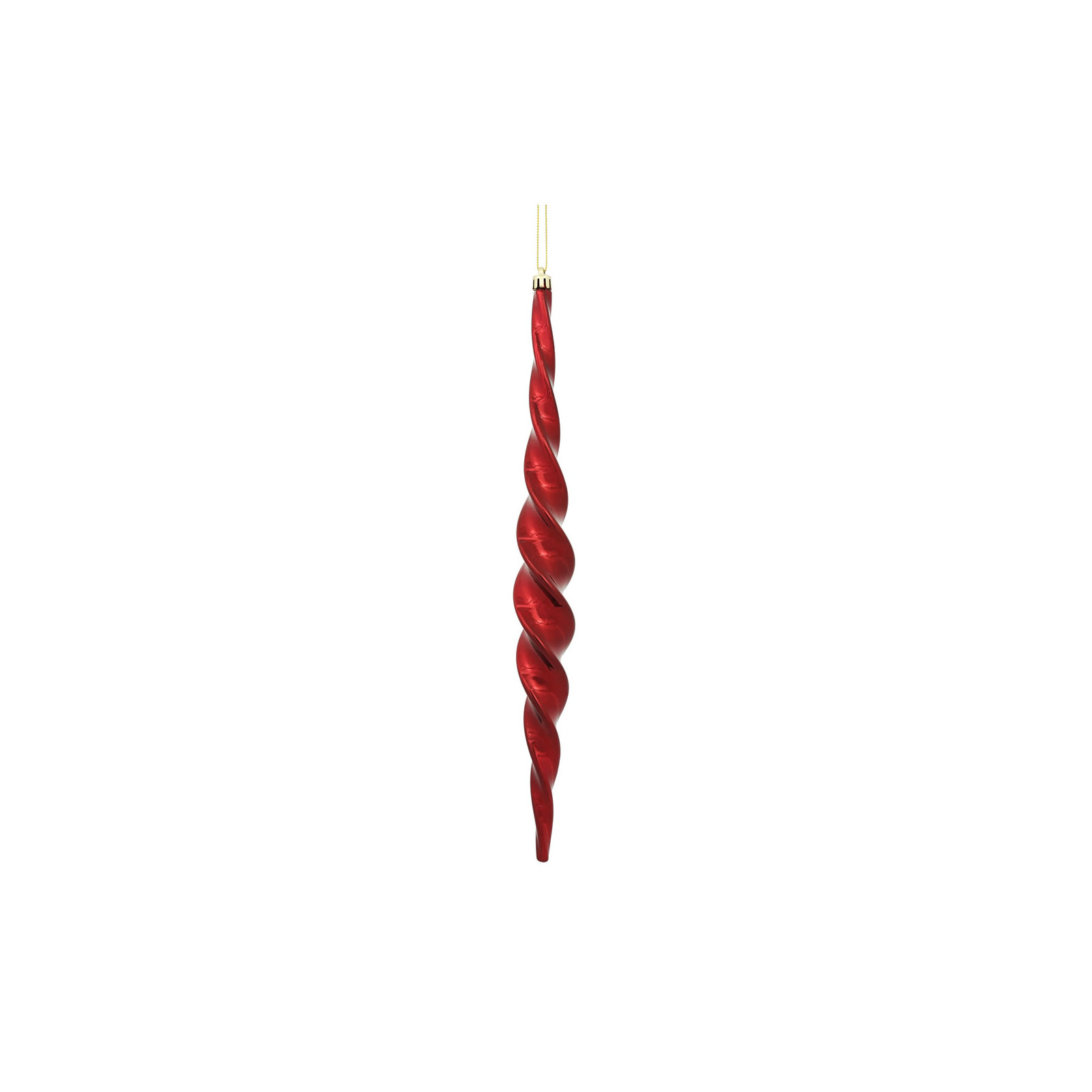 Shiny Spiral Icicle Christmas Ornament, Wine