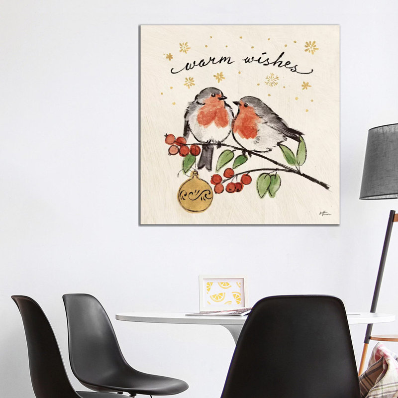 Christmas Lovebirds II by Janelle Penner - Wrapped Canvas Print, 93.98 cm H x 93.98 cm W x 1.91 cm D