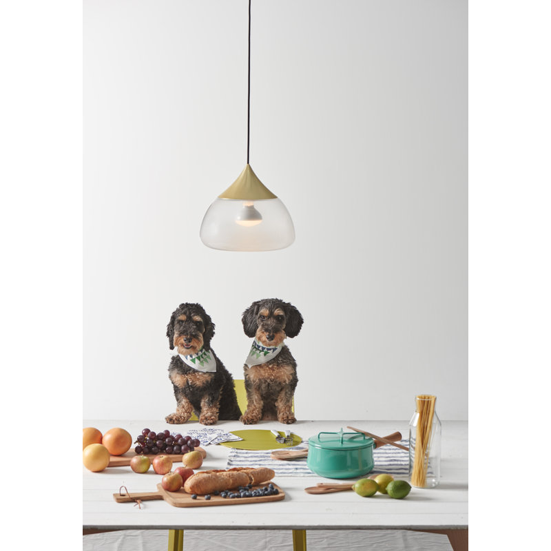 Mist 1 - Light Pendant, Matte Brass, 8.2" H x 7.1" W x 8.3" D