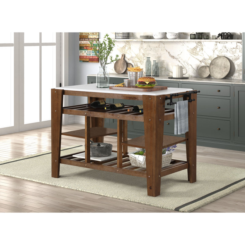Marble Top Kitchen Island
