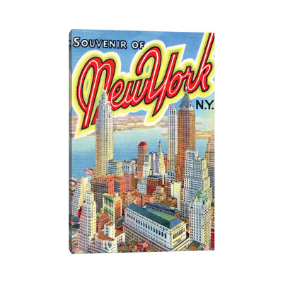 " Souvenir Of New York, NY, Travel Postcard " by Piddix