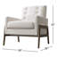 Fauteuil d'appoint capitonné moderne Mid-Century Lipsey-686338424