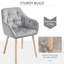 Fauteuil capitonné en velours Pedigree