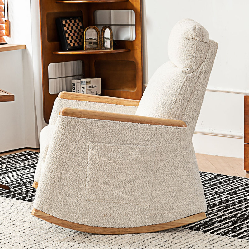 Chaise berçante d'appoint avec repose-pieds