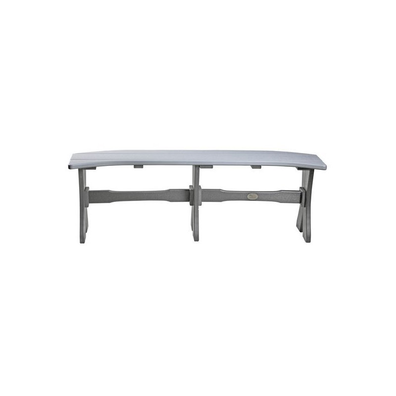 Banc de pique-nique en plastique Carolin, Gris colombe et ardoise