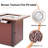 28" 50000 Outdoor Propane Gas Fire Pit Table - Square Brown Textured Patio Fireplace Lid & Lava Rock For Courtyard, Patio, Balcony Comfort Zone Gathering