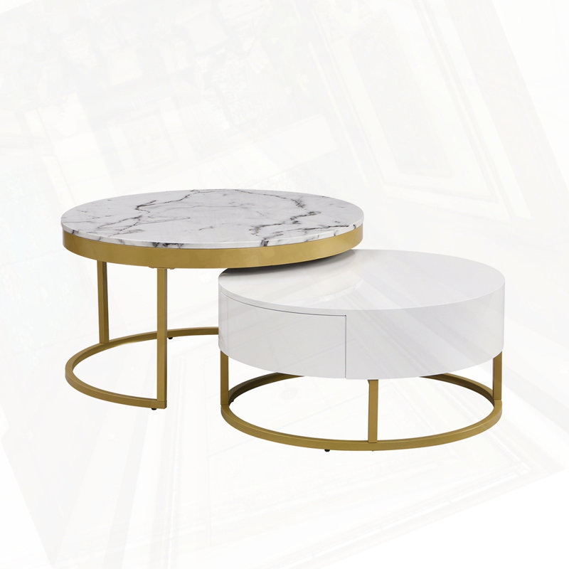 Table basse gigogne moderne avec tiroirs Modern