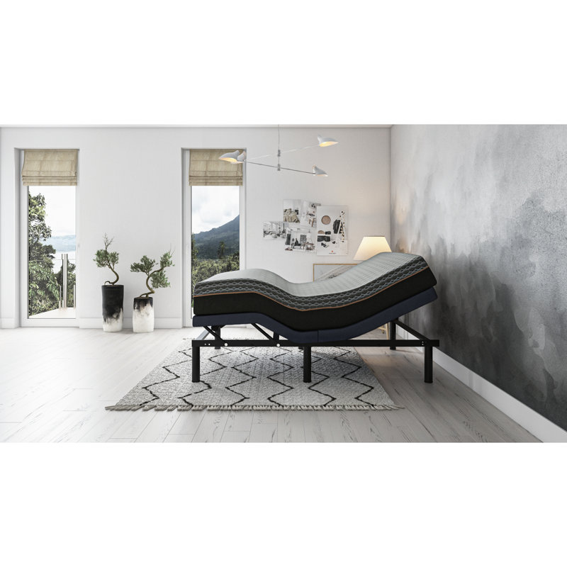 Adjustable Bed Base Os2 Full - Head Foot Position Customization, Programmable Memory, Cozy Rest Control, 31 Legs, Full