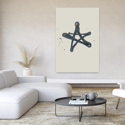 Contemporary Art Abstract Contemporary Modern Winter Landscape Wall Art - Wrapped Canvas Print