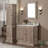 Eveny 37'' Free Standing Single Bathroom Vanity with Stone Top and Mirror and Linen tower-27007898