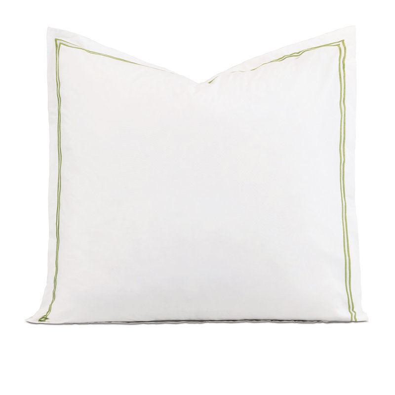 Taie décorative Enzo, Européen, Blanc / Vert citron