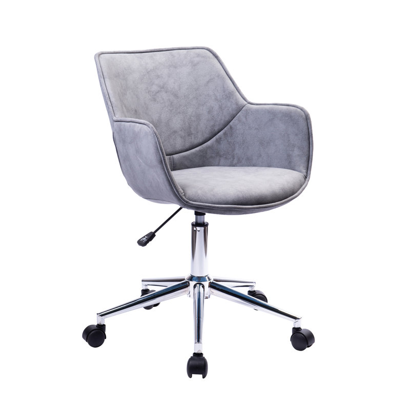 Chaise de travail en microfibre Cindy, gris