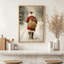 «Santa Claus Walking in Winter Road», impression sur toile-107118535-107118531