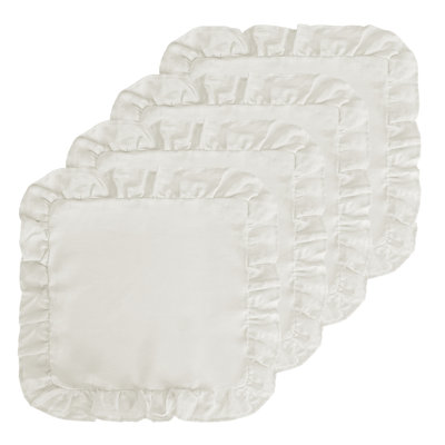 100% Linen Solid Ruffled Napkin