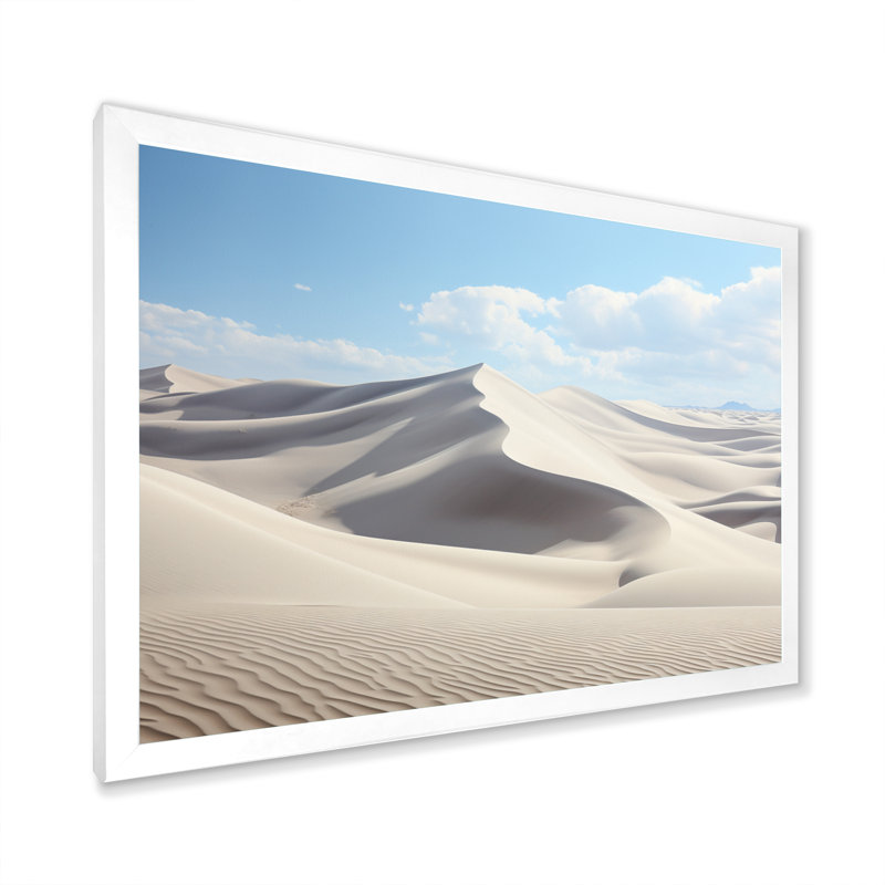 Égypte, paysage de sables silencieux III, reproduction sur toile, H 24 po x l 32 po x P 1 po, Cadre photo blanc