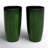 23.5"H Set Of 2 Oversized Gradient Green Faux Ceramic  Tall Plastic Planter-107079648