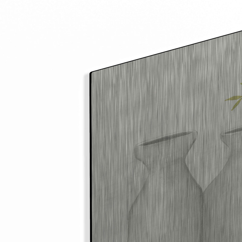 Red Barrel Studio® «Simplicity in White II» par Cindy Jacobs, art mural en métal, H 24 po x l 48 po