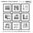 Gallery Perfect 12" x 12" Hanging Wall Wood Matted Picture Frame Kit - 9 Piece Set-99838331