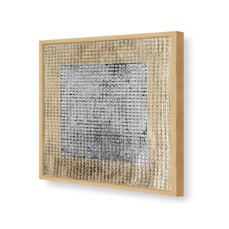 «Microgrid II» par Michael Willett, reproduction d'art, Impression sur cadre ouvert sans papier mat, Érable