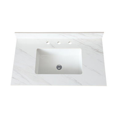 37'' Bathroom Vanity With Marble Top