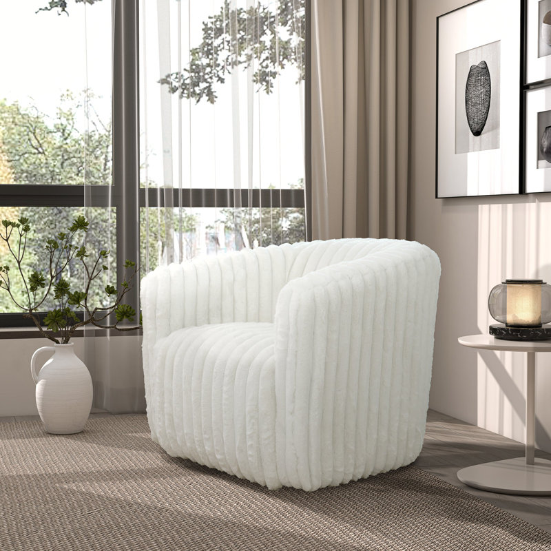 Chaise pivotante Mira, Blanc