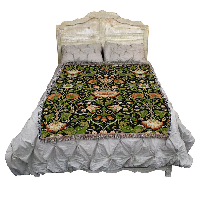 Couverture en laine Pure Country Weavers William Morris Lodden, L 72 po x L 54 po, Tole