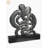 Modern Abstract Black Marble Couple Sculpture – “Eternal Embrace” Contemporary Art Figurine for Home Decor