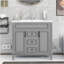 Meuble-lavabo moderne 36 po avec lavabo supérieur-269846820