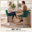 Swivel Upholstered Bar Stool with Steel Frame