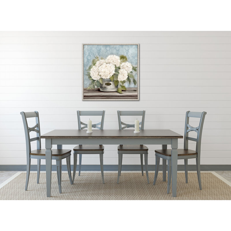 White Hydrangeas Canvas Wall Art