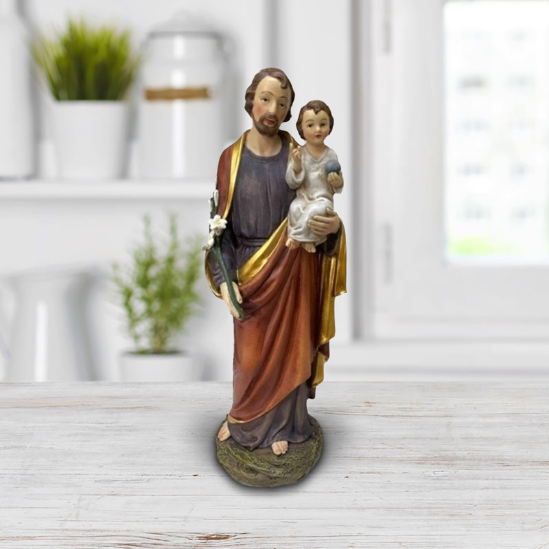 Figurine Saint-Joseph 12 "tenant un bébé Jésus