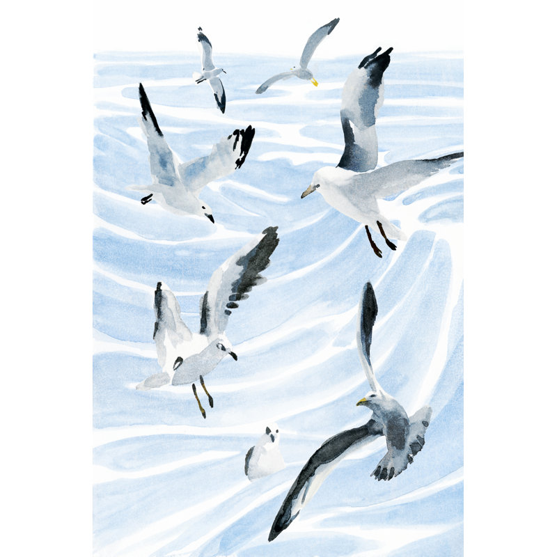 Seagull Soiree II, 76cm H x 51cm W, Wrapped Canvas