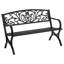 Banc en acier inoxydable Batur, banc de jardin moderne pour terrasse, porche, terrasse et sièges extérieurs