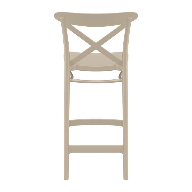 Tabouret Bijou, Taupe, Tabouret de comptoir (siège d'une hauteur de 25,6
