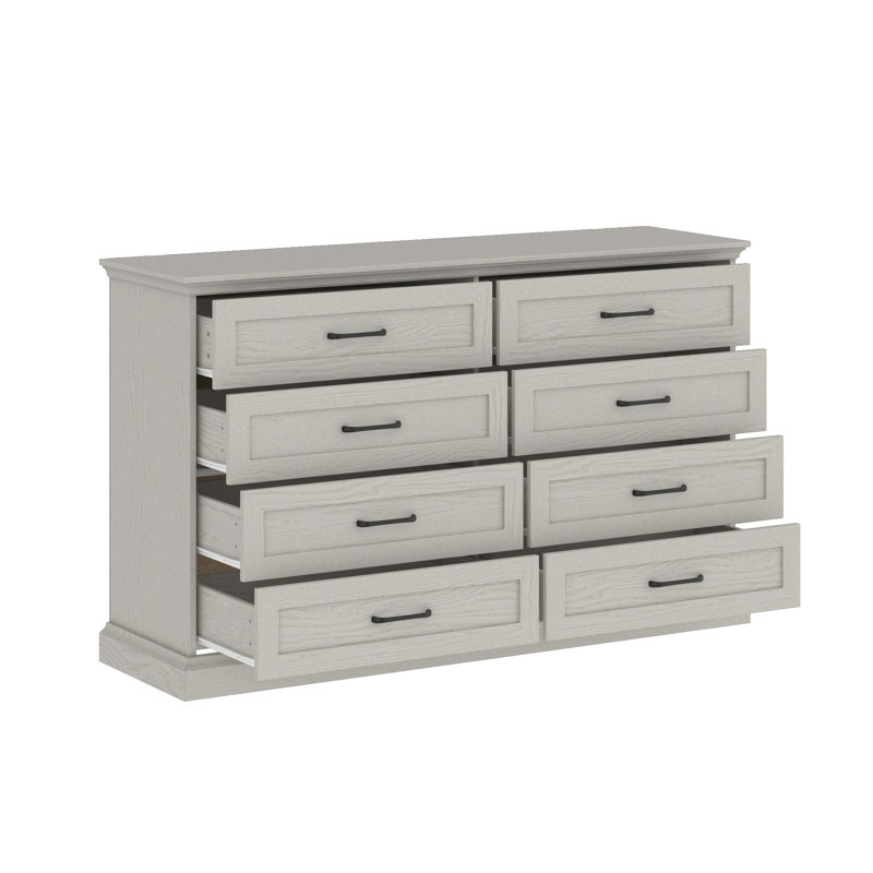 Commode moderne à 8 tiroirs Franshéska, l 54,6 po
