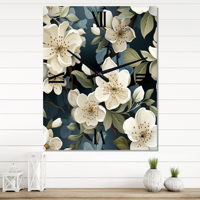 Horloge murale florale «Blossoms Orchid», Petit